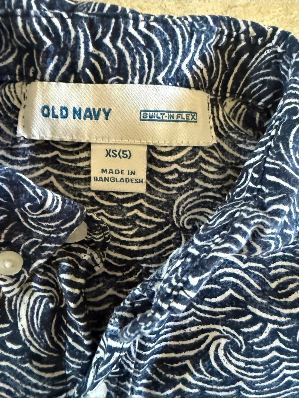 Old Navy Boys 5/5T Button Down Shirt Lot of 3 Short Sleeve Patterned